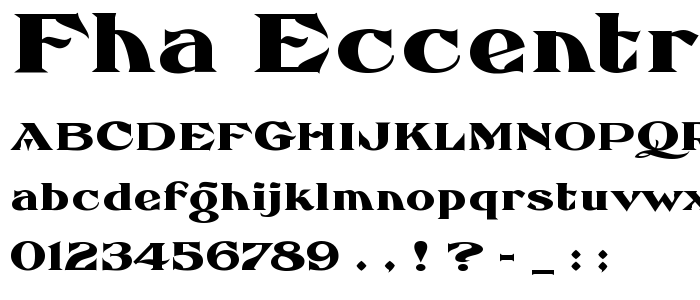 FHA Eccentric French Normal font